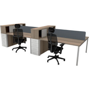 4 Way with Tall Boys Workstation